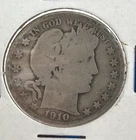 (C) 1910 Barber Half Dollar Good Circulated 90% Silver (39E)