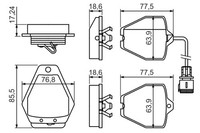 1X Bosch 0 986 494 436 Bremsbelagsatz Scheibenbremse FüR Audi