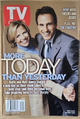 TV Guide 10/7/00 Katie Couric & Matt Lauer, ''The Fugitive,'' Valerie Bertinelli