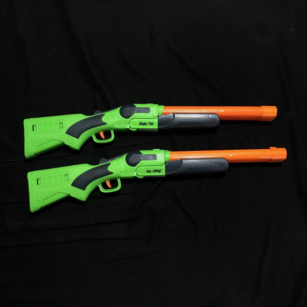 Set Of 2 Adventure Force Double Fire Green / Orange Shotgun Buzz