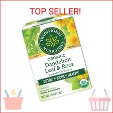 Traditional Medicinals Tea, Organic Dandelion Leaf Root, Supports Kidney Funct
