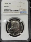 1964 Half Dollars Kennedy NGC PF-66