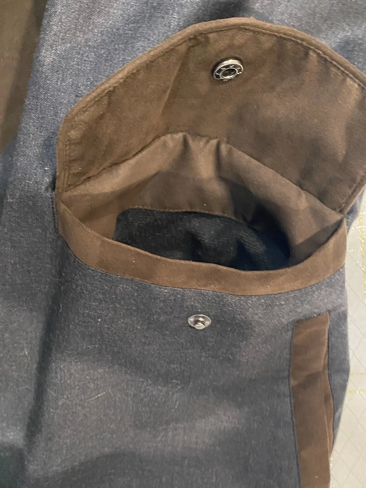 Johnston & Murphy  (Men's LRG.)  Wool  Blend Front Zip/Snap Coat - EUC !! image 11