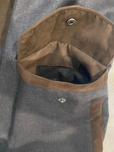 Johnston & Murphy  (Men's LRG.)  Wool  Blend Front Zip/Snap Coat - EUC !! image 11