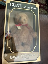 Vintage 1989 GUND TEDDY BEAR Collector's Bear 9" Plush Limited Edition IN BOX
