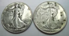 1946 P & 1947 P * 2 SILVER WALKING LIBERTY HALF DOLLARS * As Seen FREE SHIP