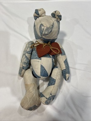 Patchwork Quilt Small 12  Handmade Country Teddy Bear