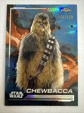 Chewbacca 2024 Topps Chrome Star Wars Blue Refractor Sp 044/150