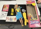 VTG My First Barbie 1980 #1875 W/Box Outfit Accessories Blonde Blue Booklet
