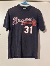 Vintage Majestic Brand Atlanta Braves Greg Maddux T Shirt. Size M.