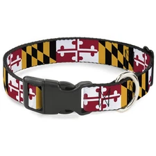 Plastic Clip Collar Maryland Flags Small 9.5-13"