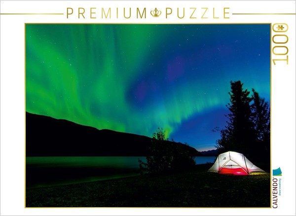 Calvendo Puzzle Nordlichter , Muncho Lake, British Columbia 1000 Teile Puzzle Qu-image