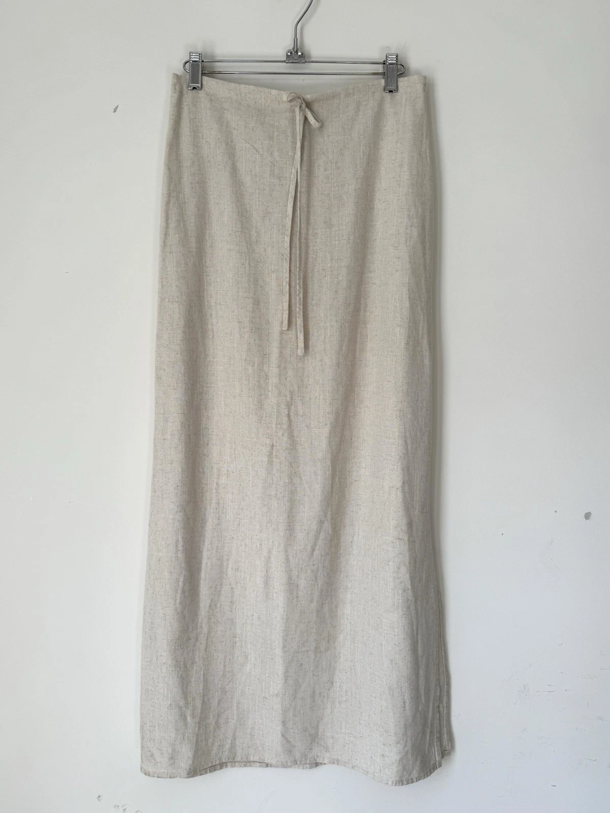 Song of Style Aimee Song Natural Beige Linen Blend Maxi Skirt Sz Medium Revolve