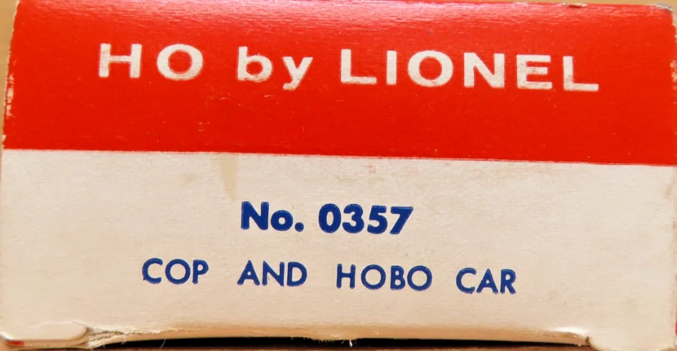 1962 Postwar Lionel HO 0357 Cop & Hobo Car, C9/OB - Image 3 of 3
