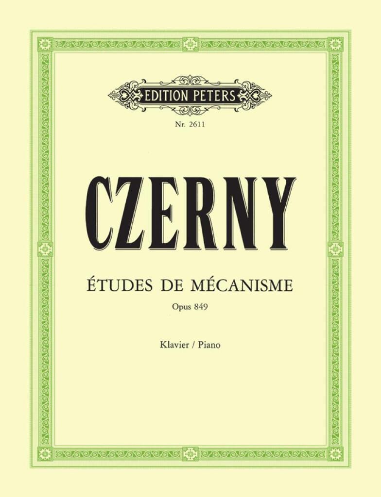 Études de Mécanisme op. 849 piano (intermediate) Czerny Peters Saddle-wire stitc