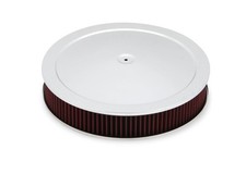 Holley 120-4530 4500 Drop Base Air Cleaner Chrome W3 In. Red Washable Gauze