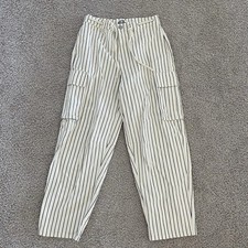 Women's Mid-Rise Barrel Leg Jeans - Future Collect Black Striped Size 4