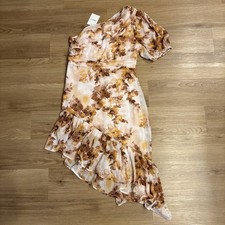 Forever 21 Floral Off Shoulder Dress Large Ruffle Summer Lightweight NWT