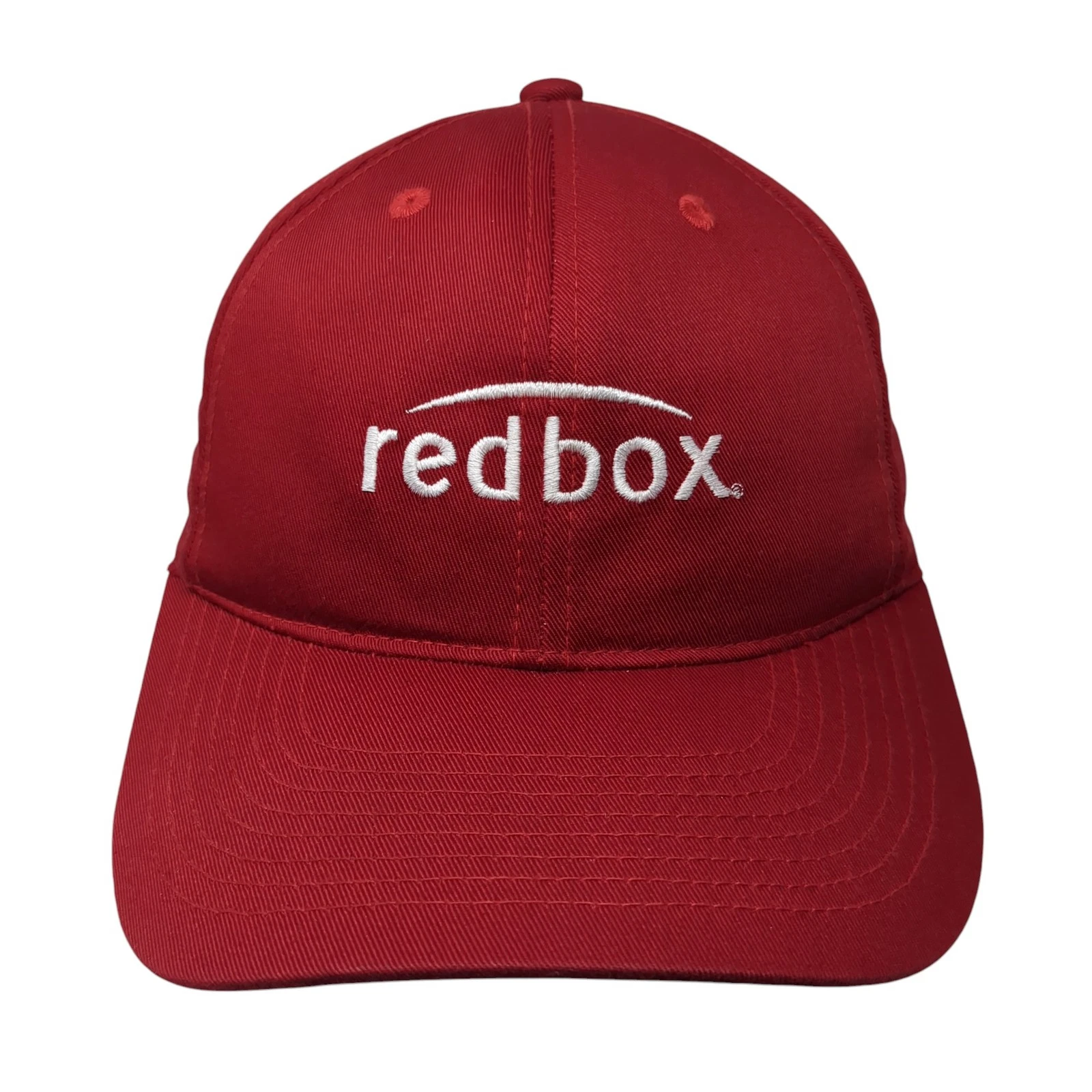 Red Box Slideback Baseball Cap Red One Size Adjustable 6 Panel Port Authority