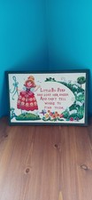Vintage Little Bo Peep Art by Dallas Woodcraft, Nursery Rhyme; Folk Art