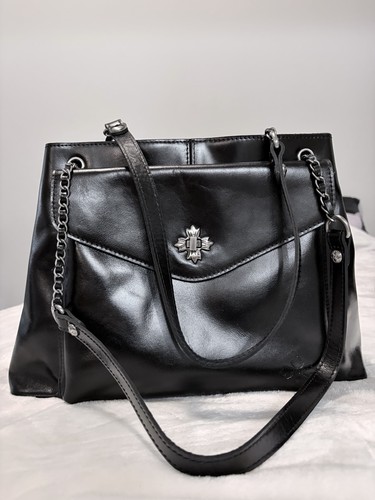Patricia Nash Adele Chain Leather Satchel Bag
