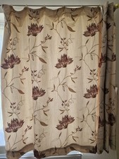 Cream & Burgandy Curtains 72 X 54