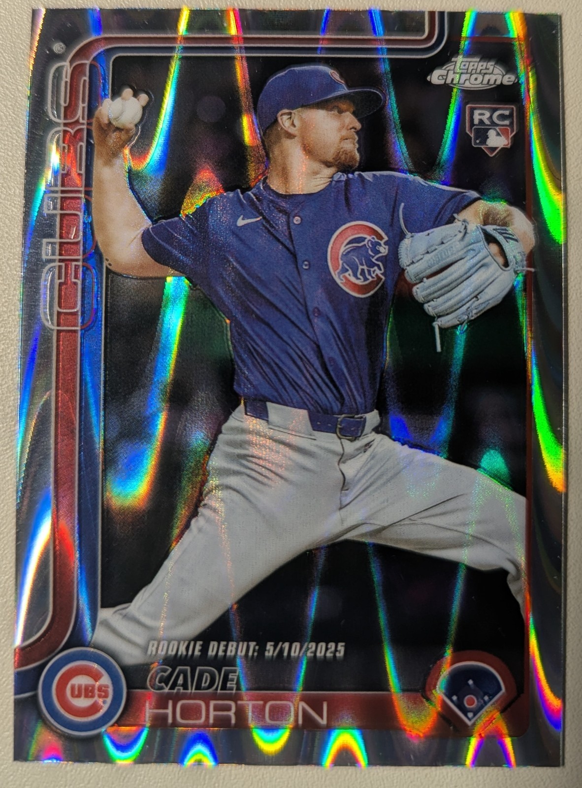 2025 Topps Chrome Update Cade Horton Raywave Refractor RC USC102
