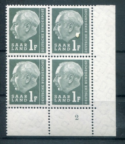 Saar 409 PlNr 2 With Plate Number ** MNH MINT NEVER HINGED (79314