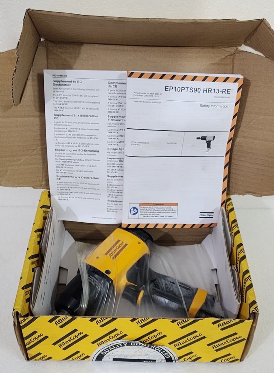 8431037480 ATLAS COPCO EP10PTS90 HR13-RE PNEUMATIC PULSE TOOL 1/2