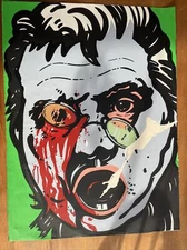 Pop Art Multi Coloured Screen Print Portrait Of Francis Bacon. Ltd Edition 2/40