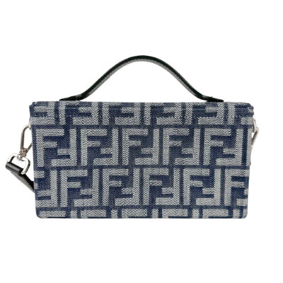 ハンドバッグ Baguette Handbag Auth FENDI Baguette Soft Trunk Crossbody Shoulder Bag