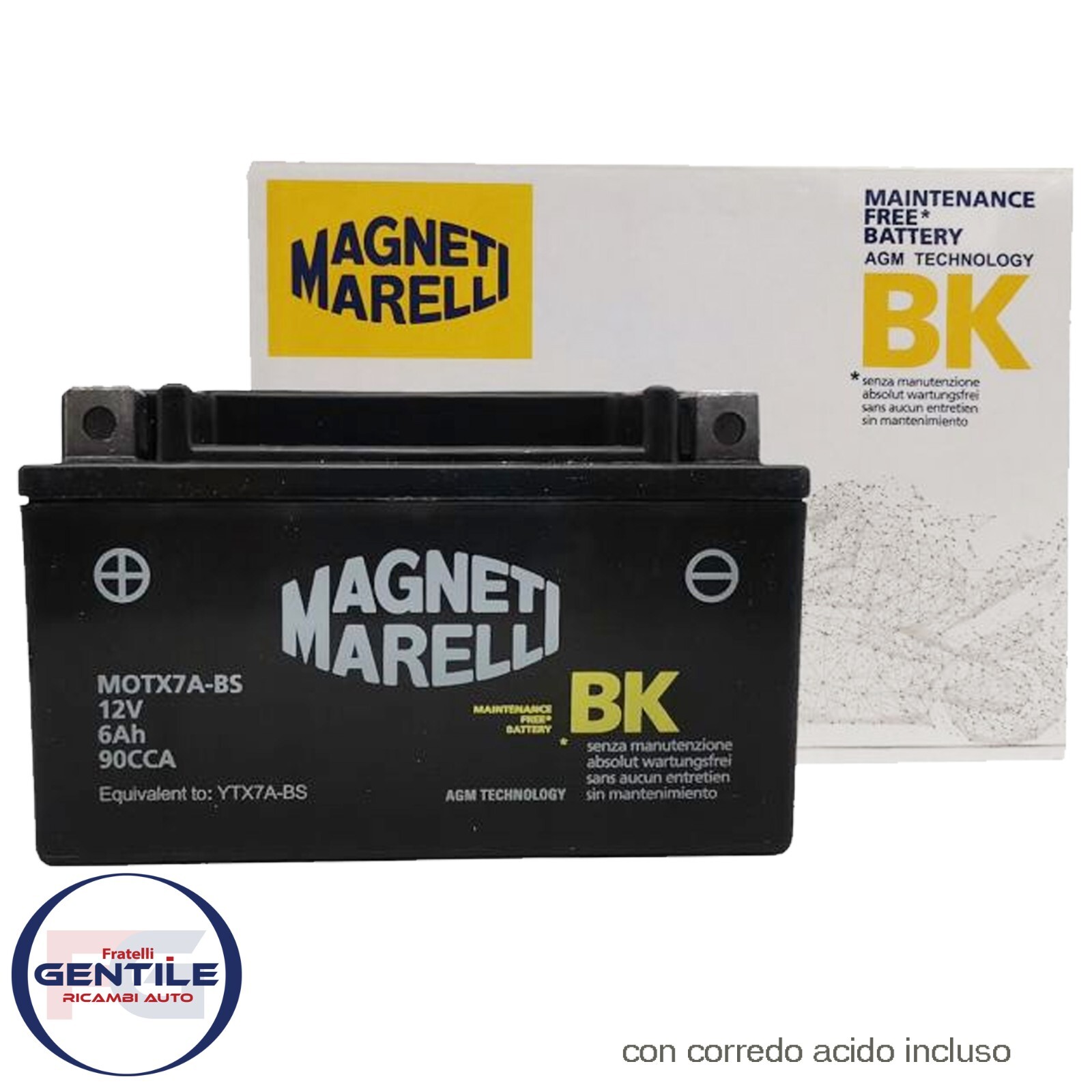 Magneti Marelli Batteria Per Moto, Scooter, Quad, Moto D'Acqua - 2