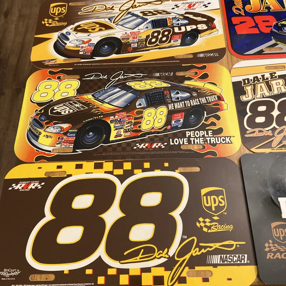 Paquete de seis placas Dale Jarrett #88 UPS Racing Valvoline #28 NASCAR Foto 3 de 4