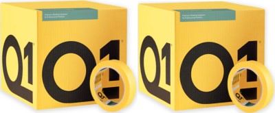 2x Q1 Premium Abdeckband 1''-24mm x 50m HOCHWERTIG / LOW BAKE / 36 Rollen