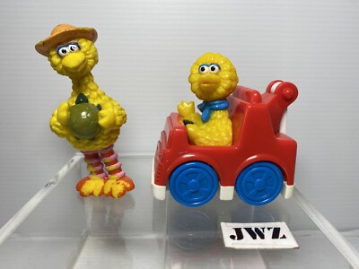 Vintage Sesamstraße großer Vogel Abschleppwagen Spielzeug (Tyco 1993) + Figur -  