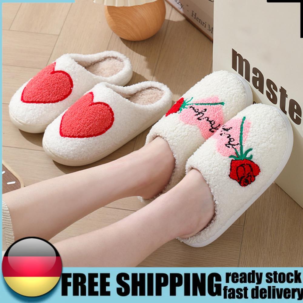 APL Pantofole donna fuzzy da interno traspiranti amore peluche punta chiusa ciabatte invernali