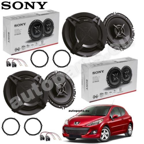 Set 4 Coffers Speakers Sony Front And Rear for Peugeot 207 From 2006 - Picture 1 of 7