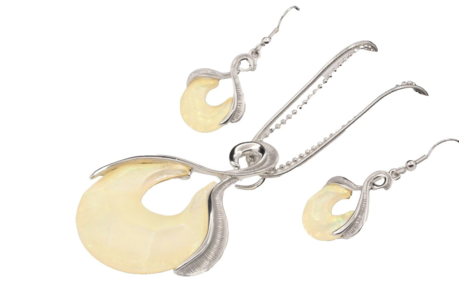 Lucite Silver Plated Fashion Jewelry Sets