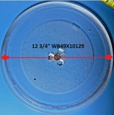 12 3/4" G.E. WB49X10129 Microwave Clear Glass Turntable Plate/Tray Used!