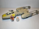 VINTAGE 1983 Star Wars Y-WING FIGHTER - Pilot & Droid R5-D4 ACTION FIGURES