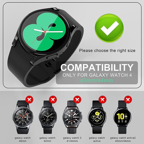 3X Hard Snap On Case For Samsung Galaxy Watch 4 Screen Protector Cover 40/44MM - Picture 7 of 10