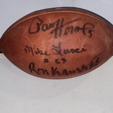 Paul Hornung, Ron Kramer, Mike Lucci Autographed Official NFL Football JSA COA