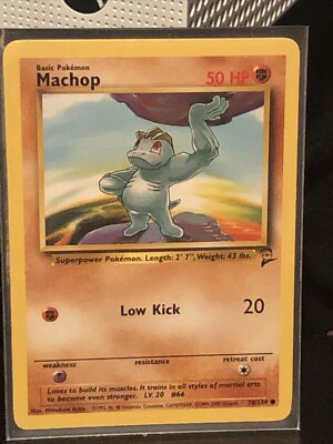 Machop 78/130, Pokemon Card, 1995, Base Set Lightly Used | eBay