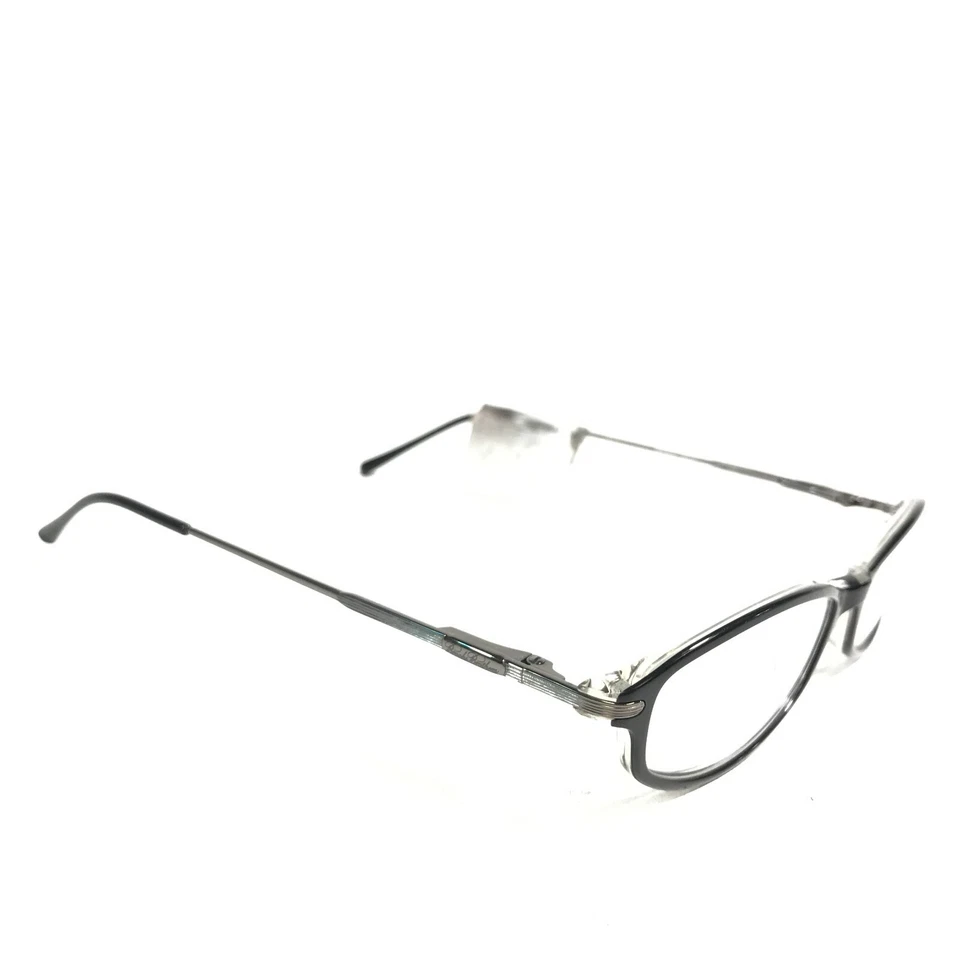 Monturas para gafas Brooks Brothers BB657 5040 negras transparentes plateadas ovaladas 49-15-135 Foto 2 de 4