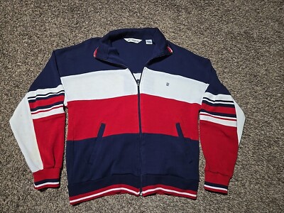 Pierre Cardin Track Jacket Velour Zip Up Vintage Sz MENS L