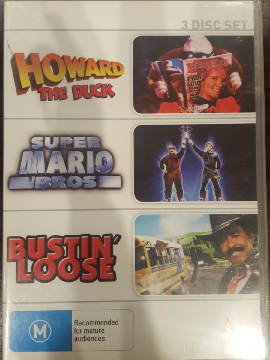 SUPER MARIO BROS HOWARD THE DUCK BUSTIN' LOOSE RARE DVD MOVIE BOB HOSKINS  FILM