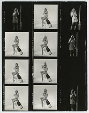 Linda Hayden Holds Large Bottle UK Contact Sheet 1970 Taste The Blood Of Dracula