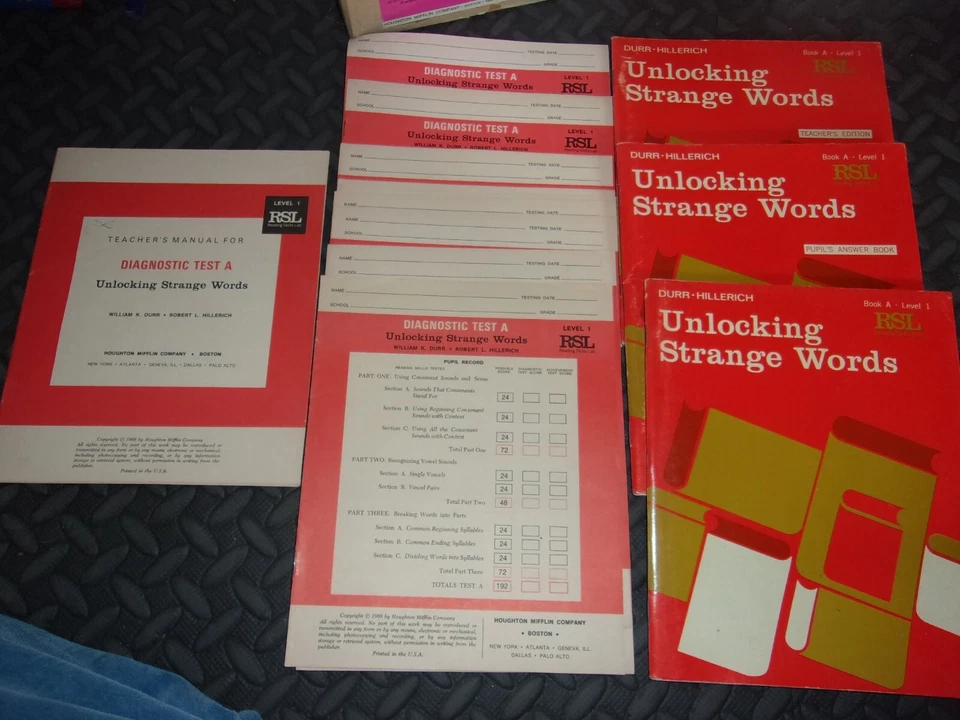 RSL Reading Skills Lab Houghton Mifflin Level 1 Book A B C Durr Hillerich Sra - Image 2 of 4