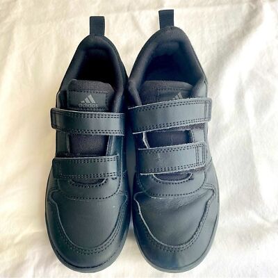 Adidas double trap kids black shoes school Size 13.5 Sneaker