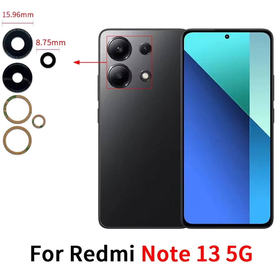 XOTEK Kamera Glas für Xiaomi Redmi Note 13 5G Kameralinse Scheibe Camera Glass Lens
